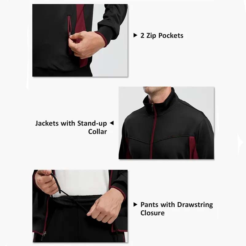 Men's Full-Zip Running Jacket & Pants 2-Piece Set ✈️ Free shipping