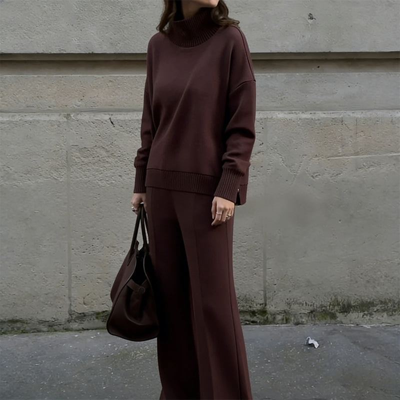 High-Neck Side-Zip Sweatshirt & Pants Set 🚛Free Shipping