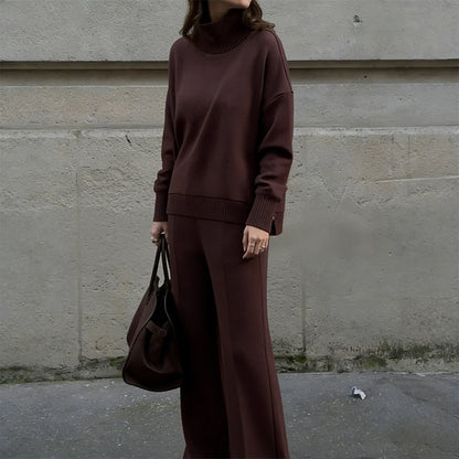High-Neck Side-Zip Sweatshirt & Pants Set 🚛Free Shipping