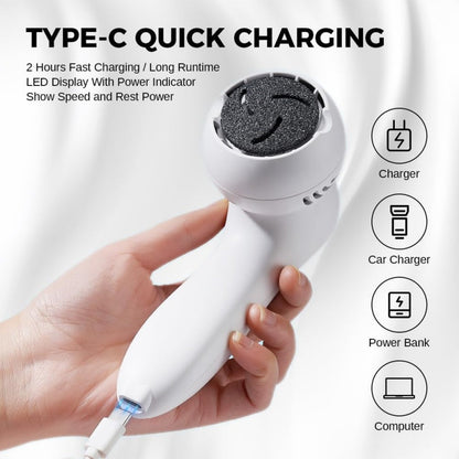 Washable Electric Foot Callus Remover with Vacuum