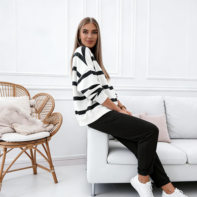 ⌛ Only 3 days left – 50% off everything! ⏰Women's striped sports set, 2-piece