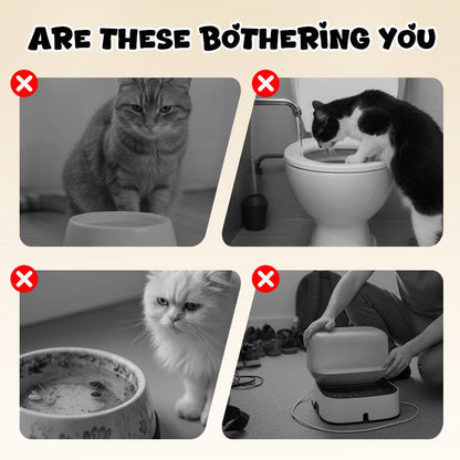 Wall-Mounted Toilet-Shaped Cat Bowl
