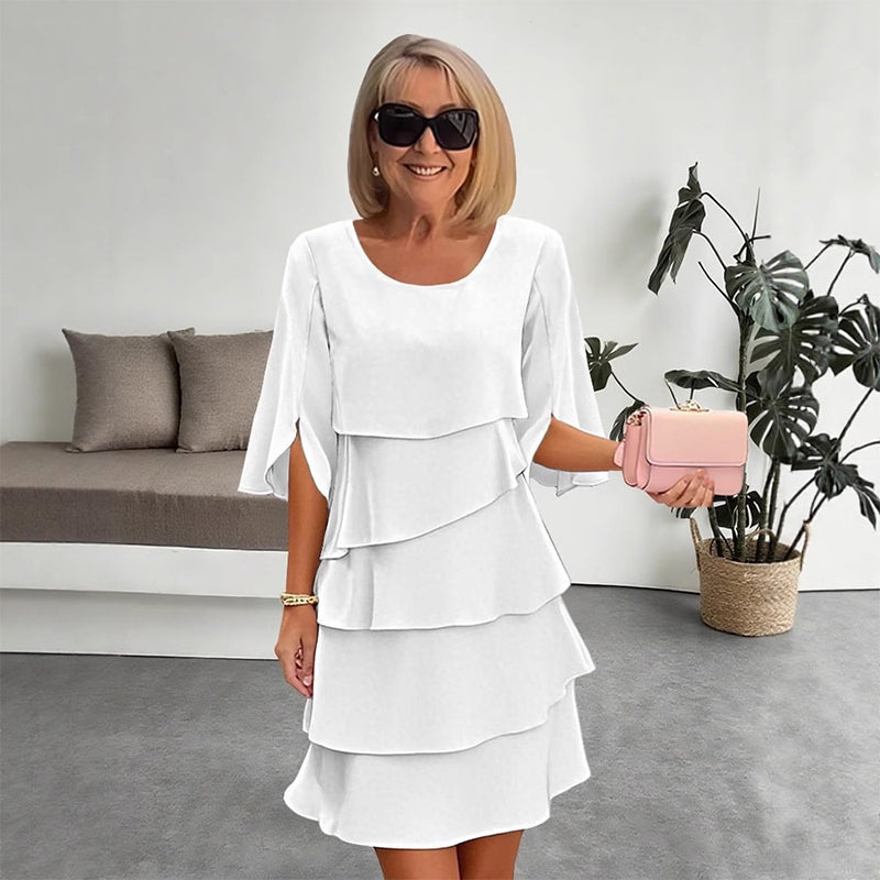 🌸Spring Sale 50% OFF🎁👗Women's Elegant Layered Ruffle Sleeve Dress – Effortless Style for Every Occasion💃