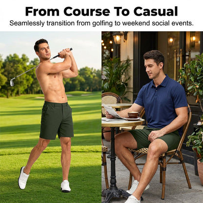 👖Men's Performance Golf Shorts with 4-Way Stretch🏌️‍♂️Stay Comfortable and Stylish  ⛳