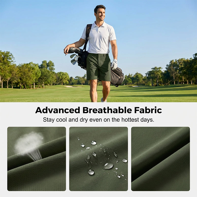 👖Men's Performance Golf Shorts with 4-Way Stretch🏌️‍♂️Stay Comfortable and Stylish  ⛳