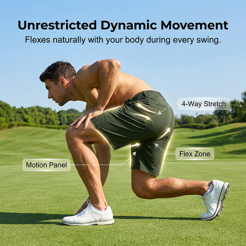 👖Men's Performance Golf Shorts with 4-Way Stretch🏌️‍♂️Stay Comfortable and Stylish  ⛳