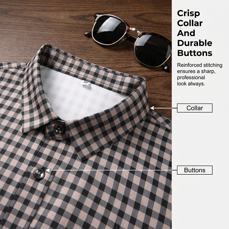 💼Men's Stretch Plaid Short-Sleeve Shirt 👔 Look Sharp, Feel Comfortable