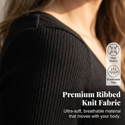 🌟Slim Fit Basic V-Neck Tee for Women 💫 Effortless Elegance