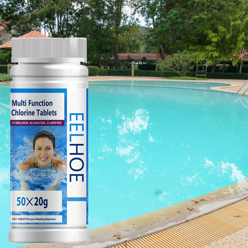 🏊‍♂️ Crystal Clear Pool All Year – Pool Cleaning Chlorine Tablets - Algae Control & Water Clarify💧