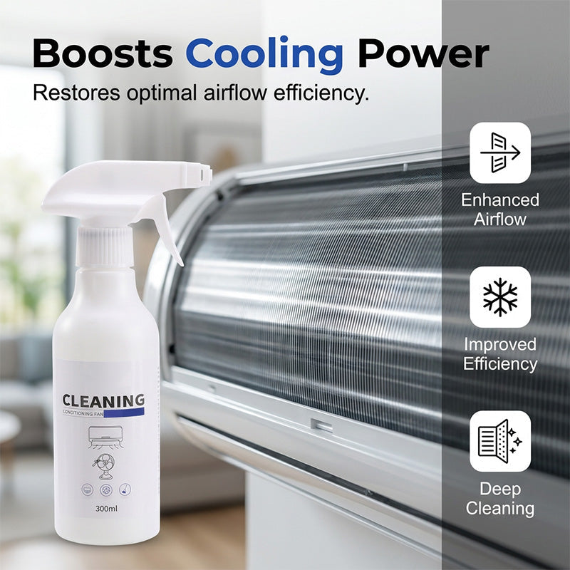 ❄️ Fresh, Cool Air In Seconds – No-Rinse Air Conditioner Cleaning Foam Spray🌬️