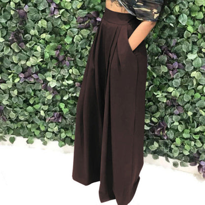 👖 50% OFF NOW!🌿 Women's Elegant High-Waist Pants – Wide Leg & Side Pockets – Soft Breathable Blend Trousers in 15 Colors 🌿