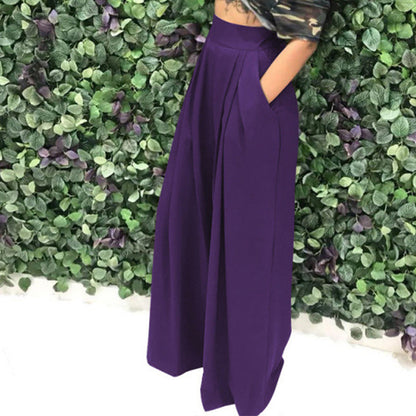 👖 50% OFF NOW!🌿 Women's Elegant High-Waist Pants – Wide Leg & Side Pockets – Soft Breathable Blend Trousers in 15 Colors 🌿