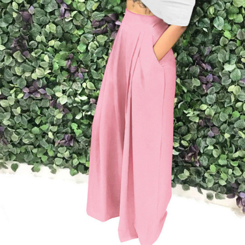 👖 50% OFF NOW!🌿 Women's Elegant High-Waist Pants – Wide Leg & Side Pockets – Soft Breathable Blend Trousers in 15 Colors 🌿