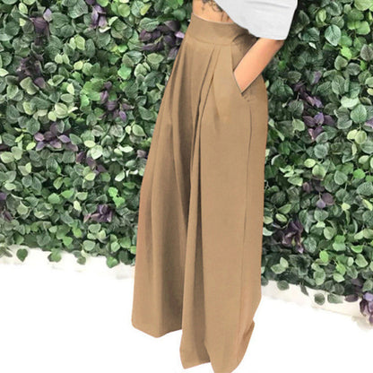 👖 50% OFF NOW!🌿 Women's Elegant High-Waist Pants – Wide Leg & Side Pockets – Soft Breathable Blend Trousers in 15 Colors 🌿