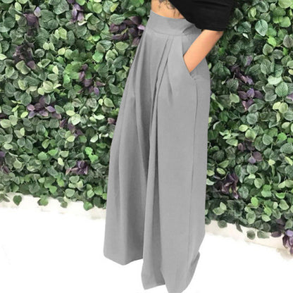 👖 50% OFF NOW!🌿 Women's Elegant High-Waist Pants – Wide Leg & Side Pockets – Soft Breathable Blend Trousers in 15 Colors 🌿