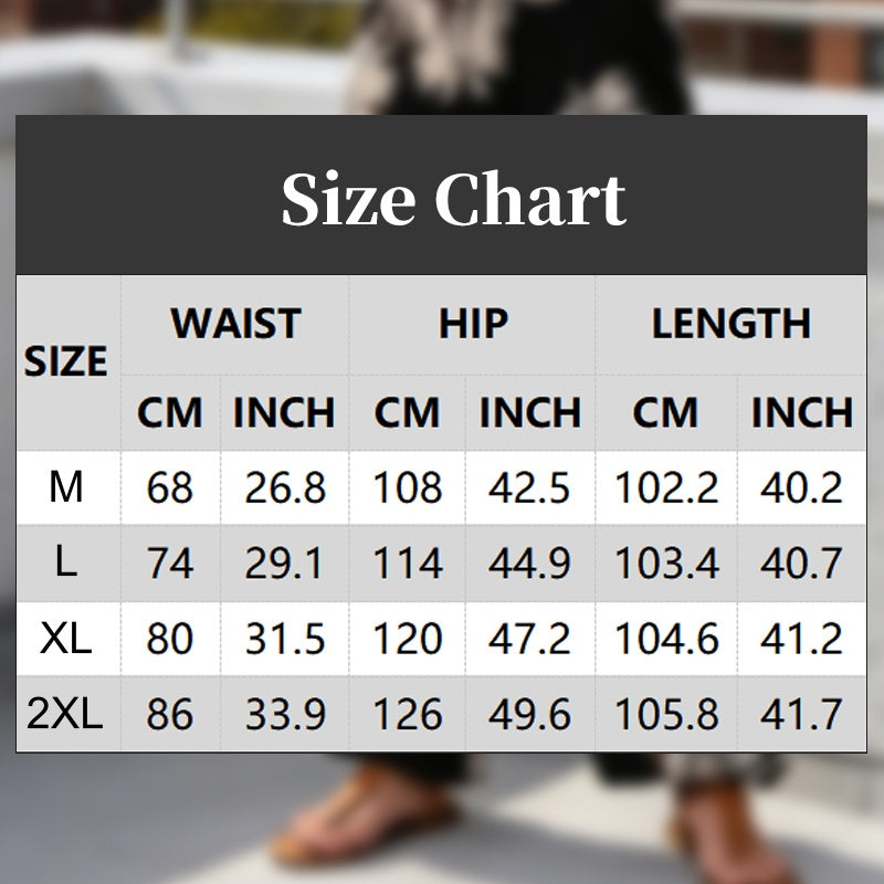 ✨Limited-time 50% Off -Women's Leaf Print Drawstring Wide-Leg Pants