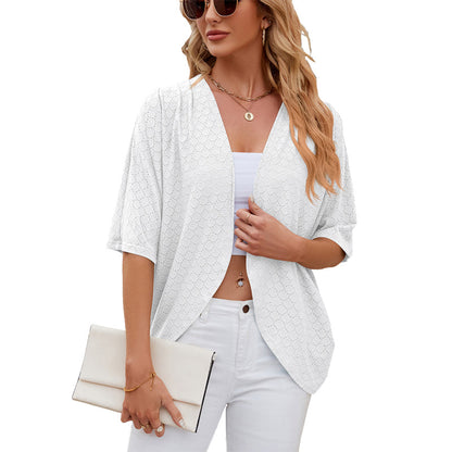 💫Open-Front Half-Sleeve Cardigan 🎨✨ Effortless Style, Every Day!