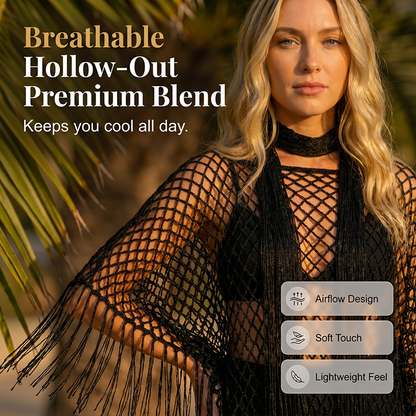 🏆 Last Day Special Price 💲12.8! 💐Summer Metallic Crochet Cover-Up – Lightweight, Flowy & Effortlessly Stylish summer outfit