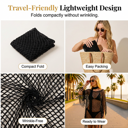 🏆 Last Day Special Price 💲12.8! 💐Summer Metallic Crochet Cover-Up – Lightweight, Flowy & Effortlessly Stylish summer outfit