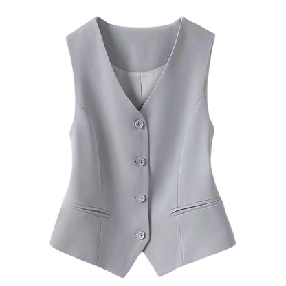 🥳2026 HOT SALE🥳 Elegant Women's V-Neck Button Front Vest