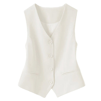🥳2026 HOT SALE🥳 Elegant Women's V-Neck Button Front Vest