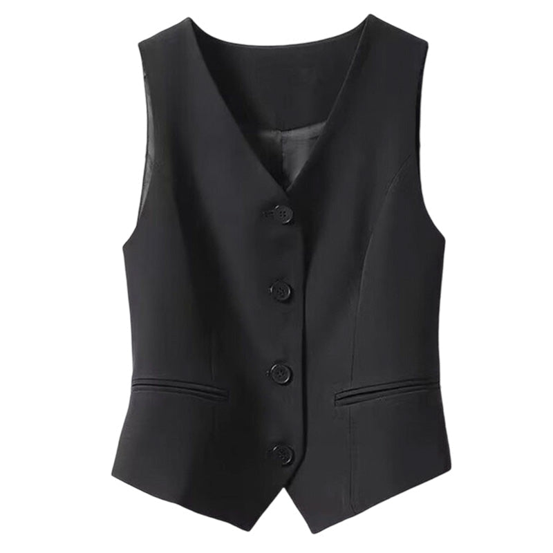 🥳2026 HOT SALE🥳 Elegant Women's V-Neck Button Front Vest
