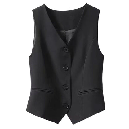 🥳2026 HOT SALE🥳 Elegant Women's V-Neck Button Front Vest