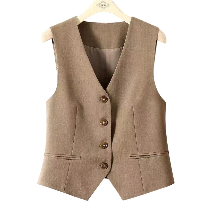 🥳2026 HOT SALE🥳 Elegant Women's V-Neck Button Front Vest