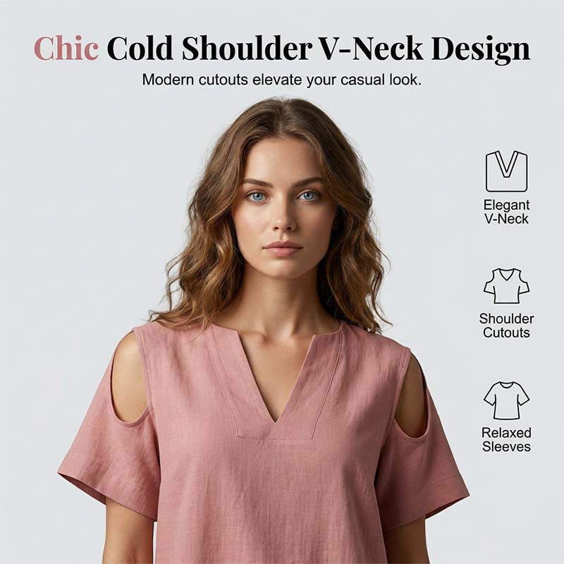 🔥 Limited-Time Sale – Up to 57% OFF✨Solid Color Relaxed Fit Tunic and Trousers Outfit