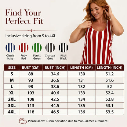 👗Women's Striped Sleeveless Maxi Dress– Effortless Summer Chic✨