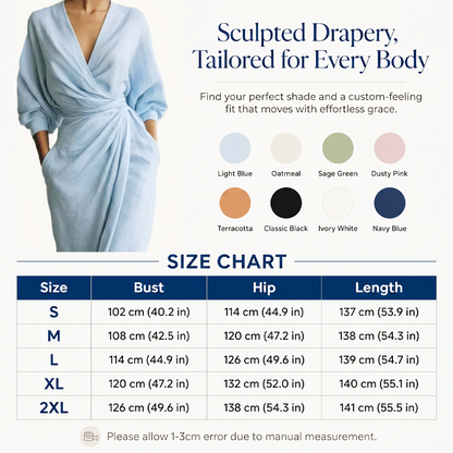 ⌛Limited-time 52% Offer-Women's Elegant V-Neck Wrap Maxi Dress👗✨