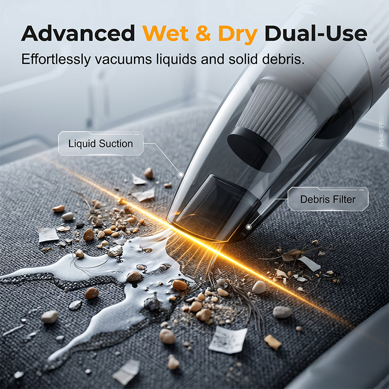 🚘🔥120W Handheld Car Vacuum Cleaner Cordless Wet Dry Dual Use for Home and Vehicle – Keep Your Car Fresh Anytime, Anywhere✨