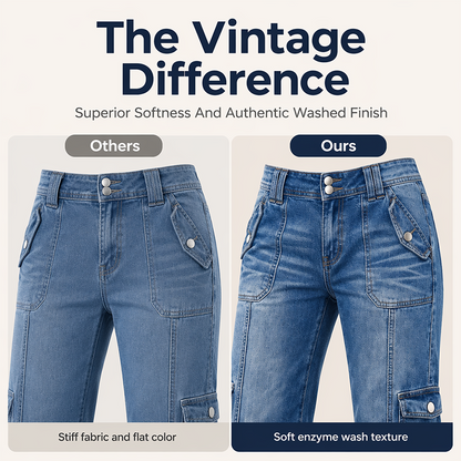 👖 LIMITED-TIME 50% OFF! Women’s Vintage Casual Mules Denim Pants, Slim Fit Stylish Daily Wear Trousers